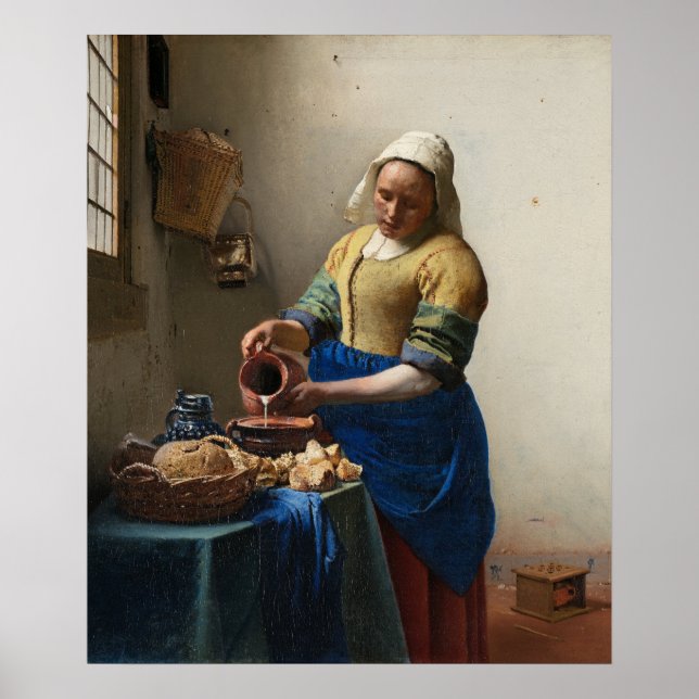 The Milkmaid by Vermeer - Poster (Frente)
