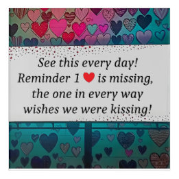 The Missing Heart Loves You Acrylic Wall Art