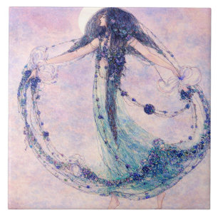 The Moonchild Retro Art Nouveau por Jessie M King
