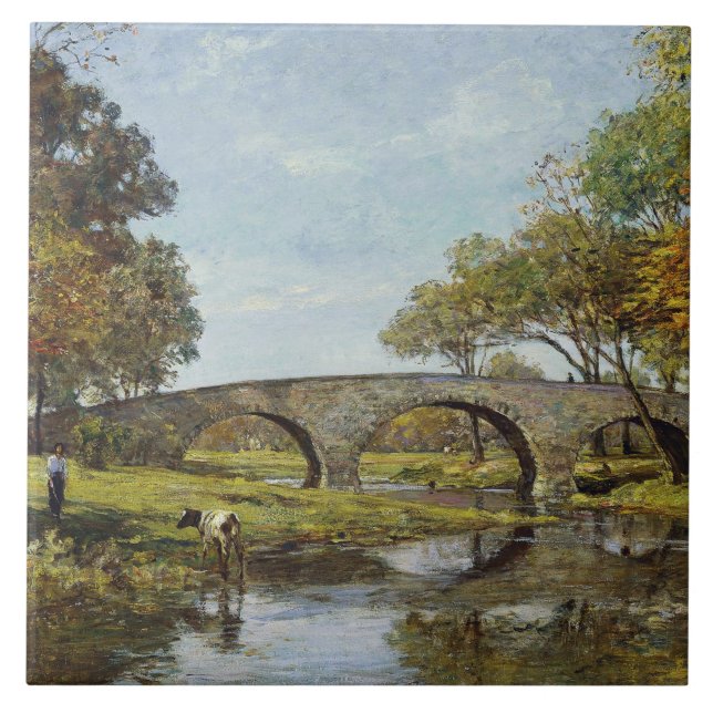 The Old Bridge (por Theodore Robinson) (Frente)