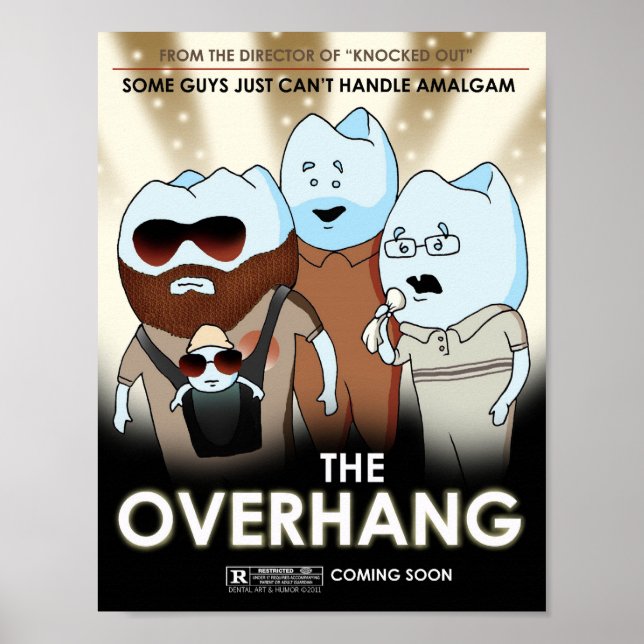 "The Overhang" Dental Art & Humor Poster (Frente)