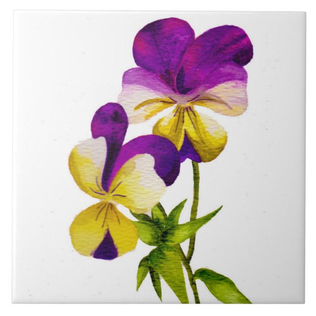 "The Pansy Party" num Azulejo cerâmico (I) (Frente)