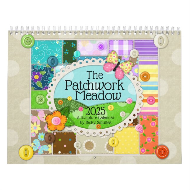 "The Patchwork Meadow" 2025 Calendário de Escritur (Capa)