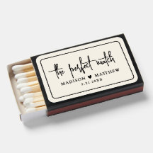 The Perfect Match Elegant Wedding Favors Matchbox