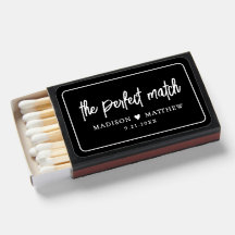 The Perfect Match Modern Wedding Matchboxes