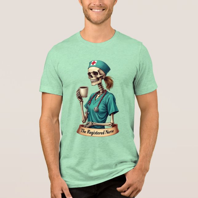 The Registered Nurse Skeleton – Coffee & Care (Frente)