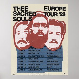 The Sacred Souls 2023 Europe Tour Poster