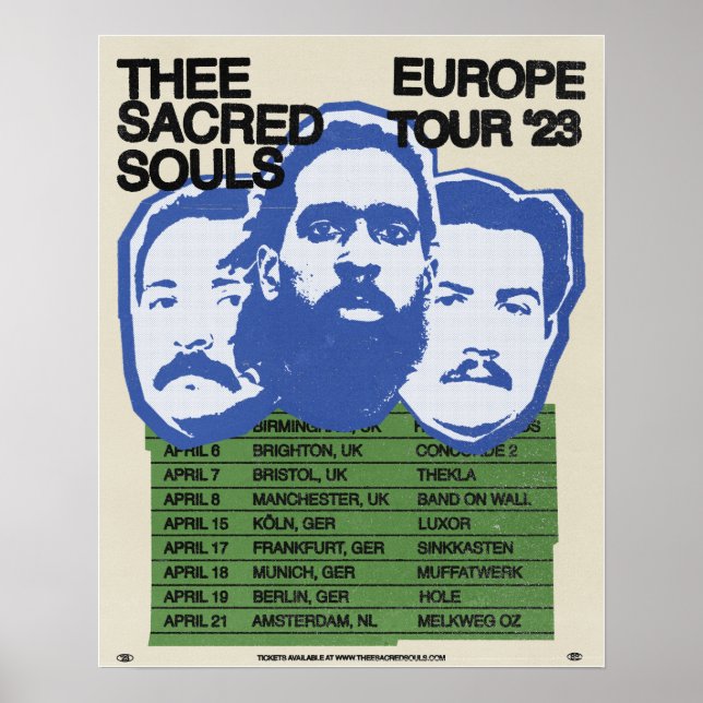 The Sacred Souls Europe Tour Poster (Frente)
