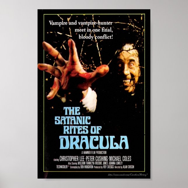"The Satanic Rites of Dracula" (1973) Filme Poster (Frente)