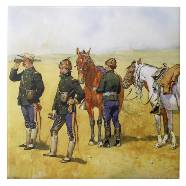 "The Scouting Party", por Frederic Remington (Frente)