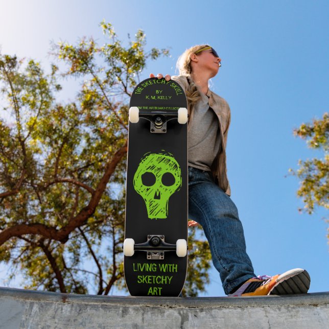 THE SKETCHY SKULL - Skateboard (Ao ar livre 1)