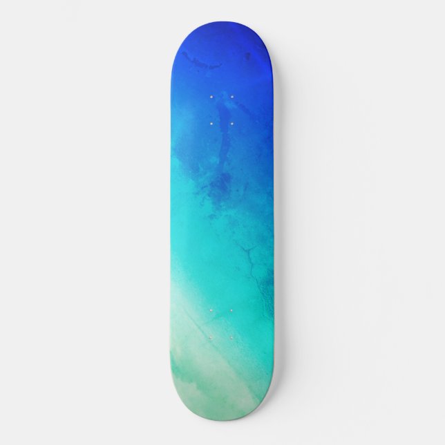 The Sky Skateboard Deck, Blue and Green Hues (Frente)