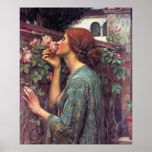 The Soul of The Rose Poster By John W. Waterhouse (Frente)