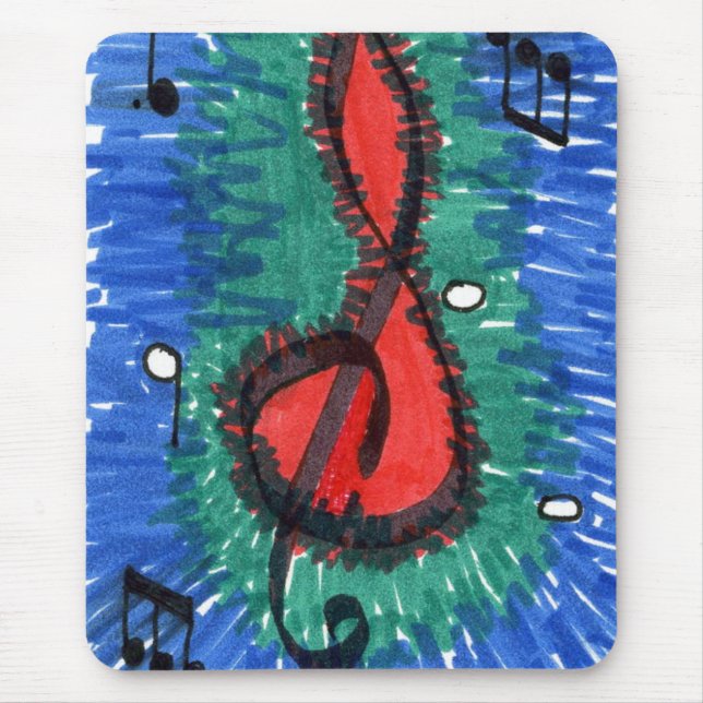 "The Sound of Red" Abstract Design Mousepad (Frente)