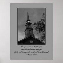 'The Tower Clock' Gothic Quotables Poster