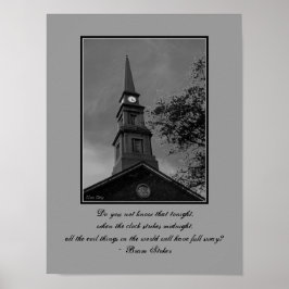 'The Tower Clock' Gothic Quotables Poster