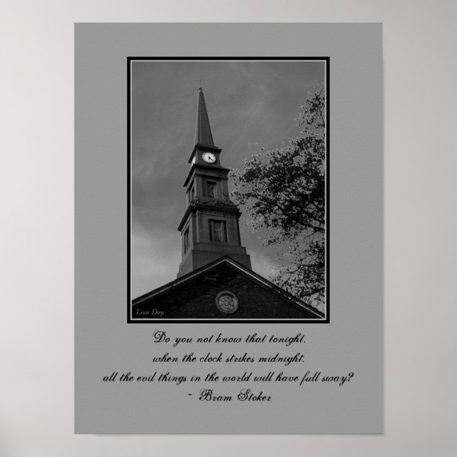 'The Tower Clock' Gothic Quotables Poster (Frente)