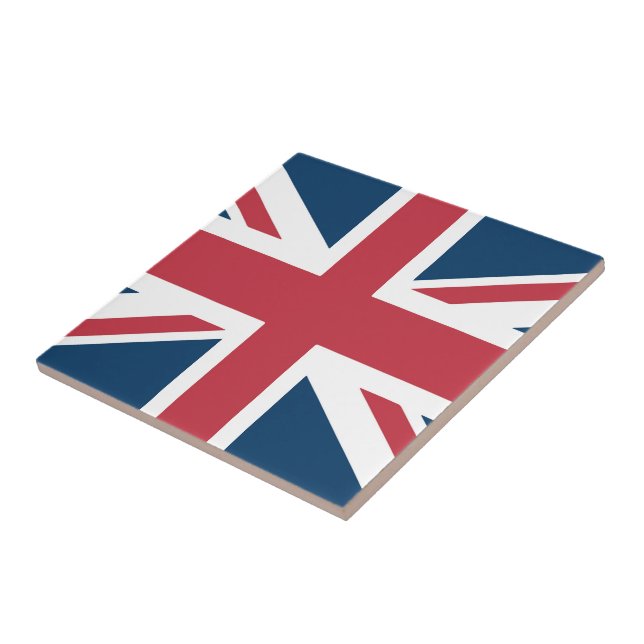The Union Jack British Flag Ceramic Tile (Lateral)