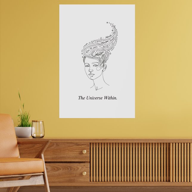 The Universe Within Minimalist Poster - Celestial  (Sala de Estar 2)