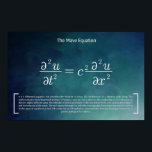 The Wave Equation - Math Poster<br><div class="desc">The Wave Equation</div>