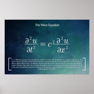 The Wave Equation - Math Poster