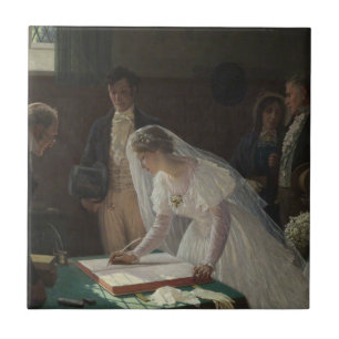 The Wedding Register (por Edmund Blair Leighton)
