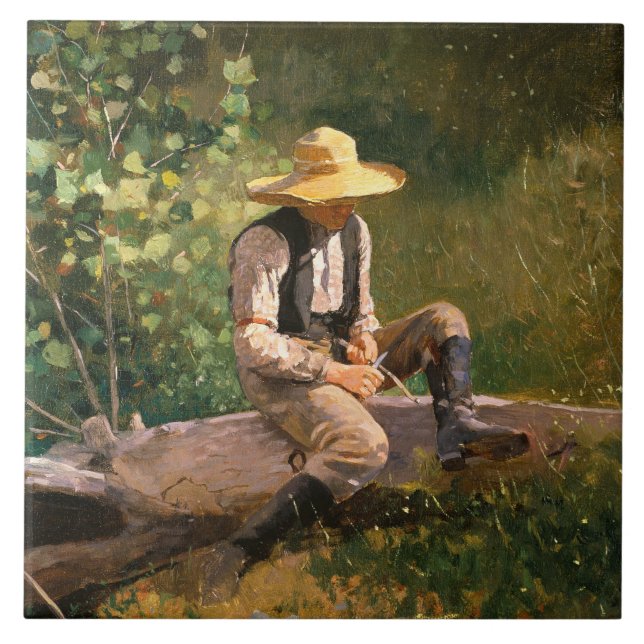 The Whittling Boy (por Winslow Homer) (Frente)
