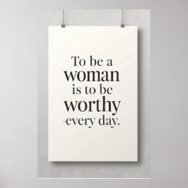 The Worth of a Woman – Art Poster