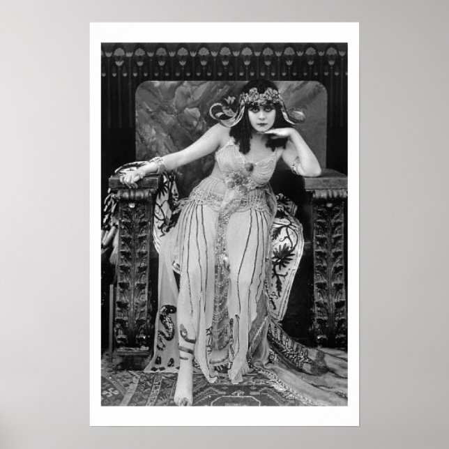 Theda Bara Cleopatra B&W Movie Poster (Frente)