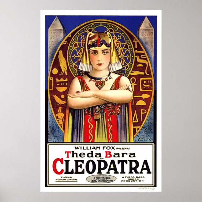 Theda Bara Cleopatra Movie Poster (Frente)