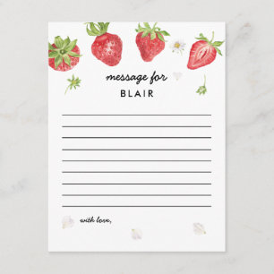 Thema de Morango Aniversário Hora da Cápsula Nota