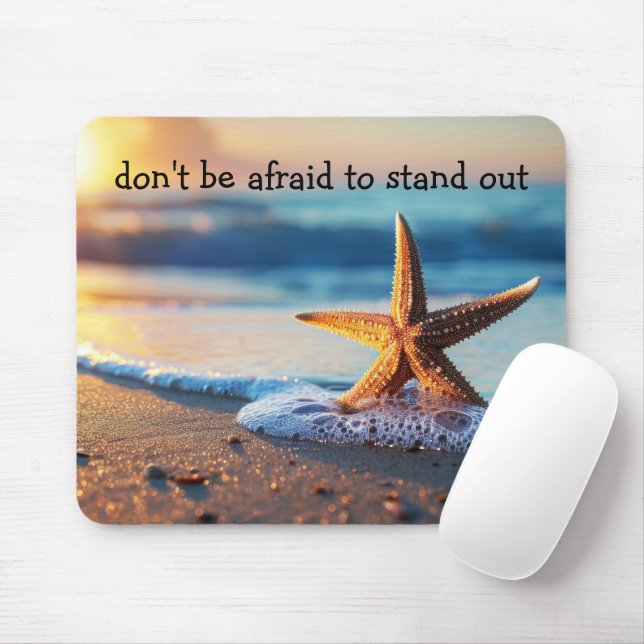 Theme Inspirational Starfish Mousepad (Com mouse)