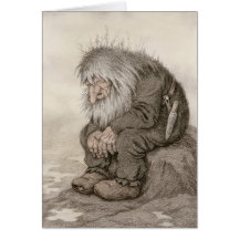 Theodor Kittelsen Troll se pergunta como o cartão 