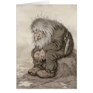 Theodor Kittelsen Troll se pergunta como o cartão