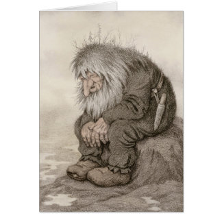 Theodor Kittelsen Troll se pergunta como o cartão