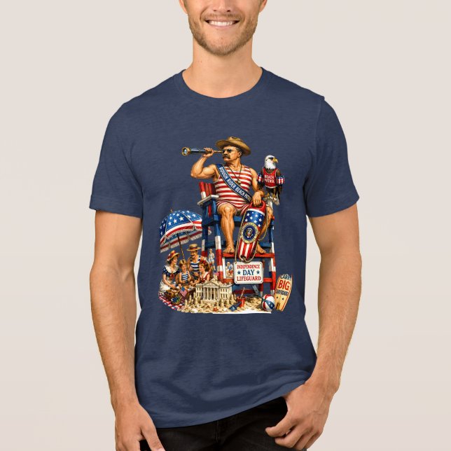 theodore roosevelt como salva-vidas no dia da inde (Frente)