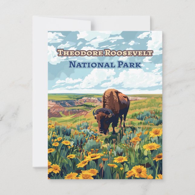 Theodore Roosevelt National Park North Dakota Card (Frente)