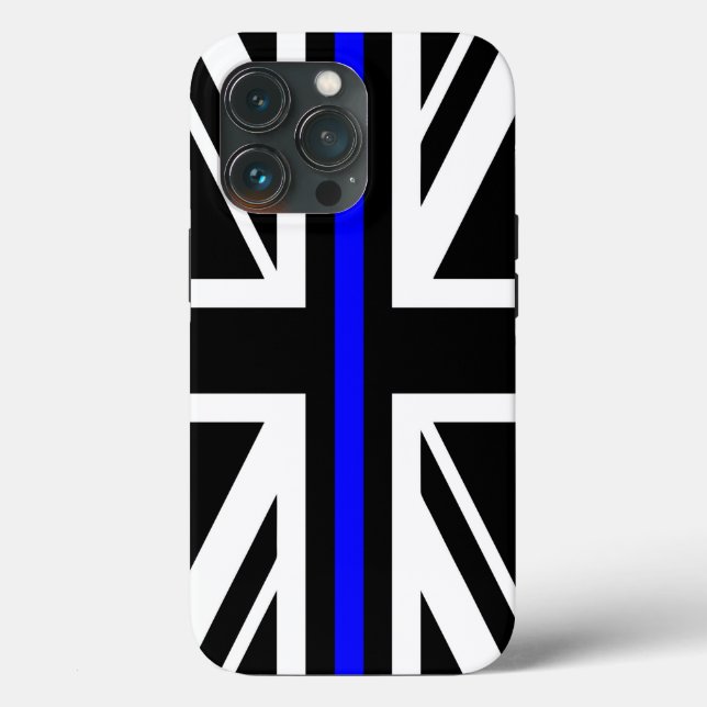 Thin Blue Line Flag united kingdom police cop symb (Verso)