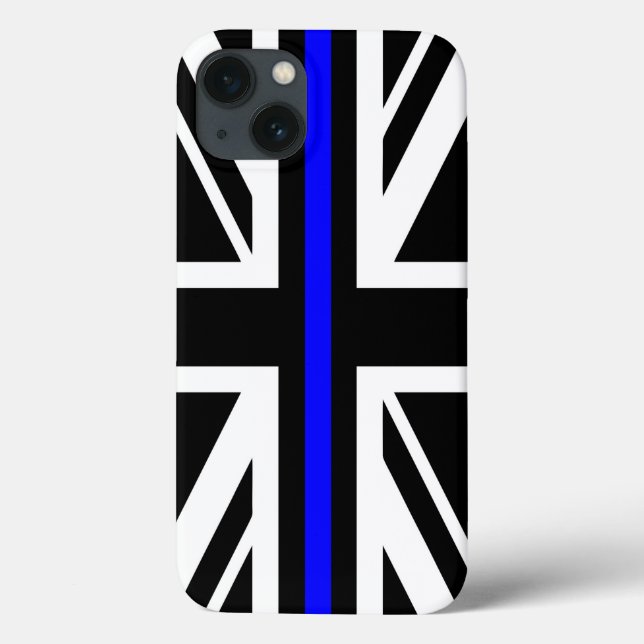 Thin Blue Line Flag united kingdom police cop symb (Verso)