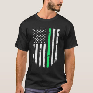 Thin Green Line Usa American Flag Jaqueta Top