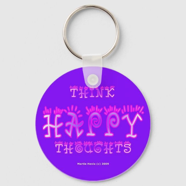 Think Happy Thoughts (5a) Chaveiro (Frente)