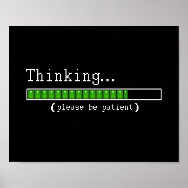 Thinking... Please be patient poster (Frente)