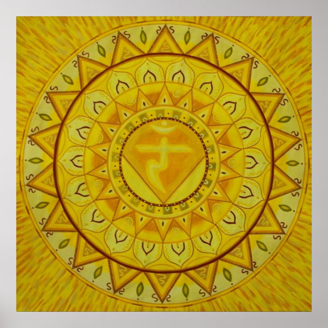 Third Chakra Mandala Poster (Frente)