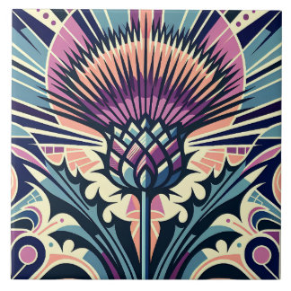 Thiste Flower Art Deco
