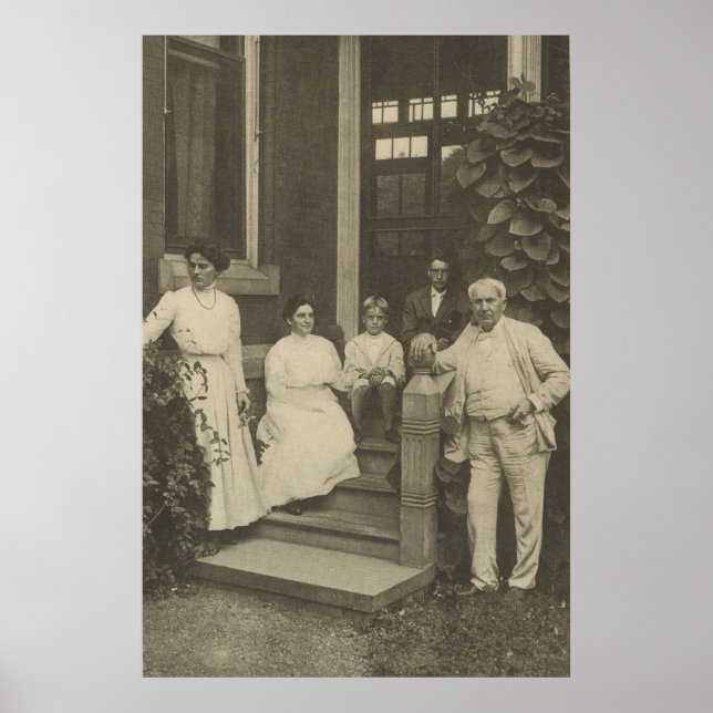 Thomas Edison e Poster da família (Frente)