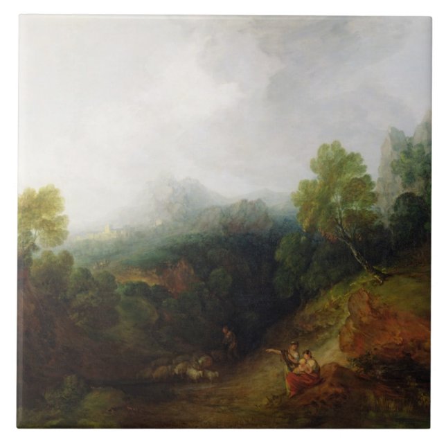 Thomas Gainsborough | um vale da montanha com (Frente)