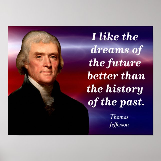 Thomas Jefferson - poster de citação (Frente)