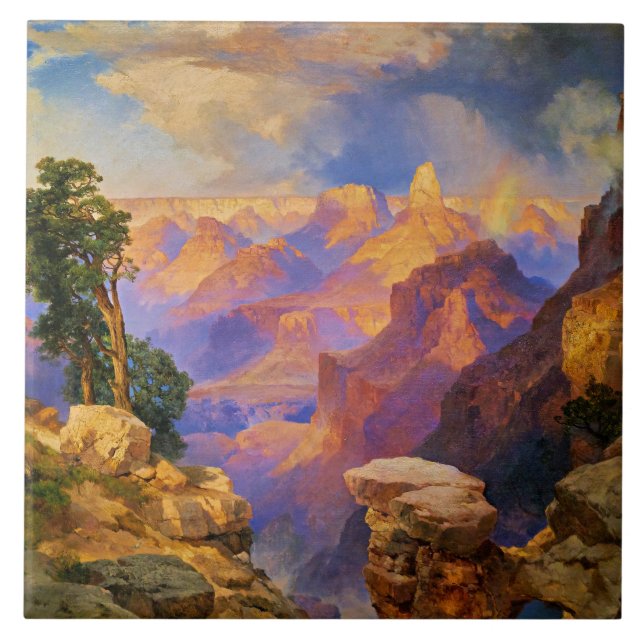 Thomas Moran art, Grand Canyon com arco-íris (Frente)