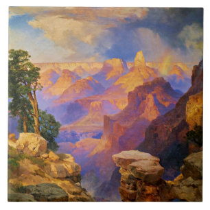 Thomas Moran art, Grand Canyon com arco-íris