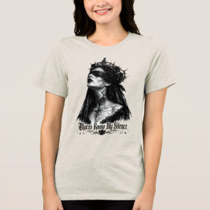 "Thorns Know My Silence" Camiseta Feminina Gótica